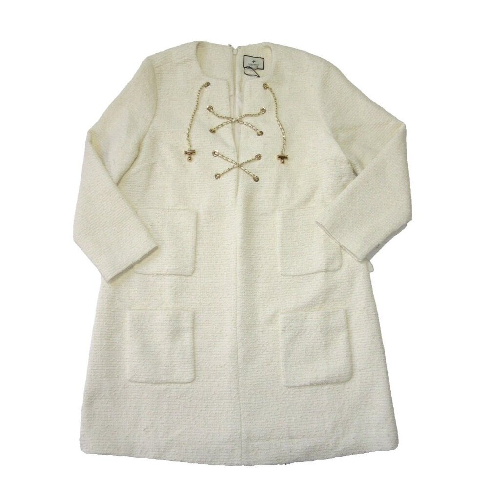Tuckernuck Cream Dress with Gold Accents